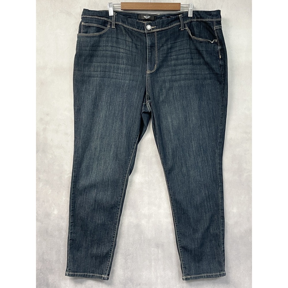 Simply Vera Vera Wang Womens Skinny Jeans 22W Dark Wash Stretch Mid Rise Minimal
